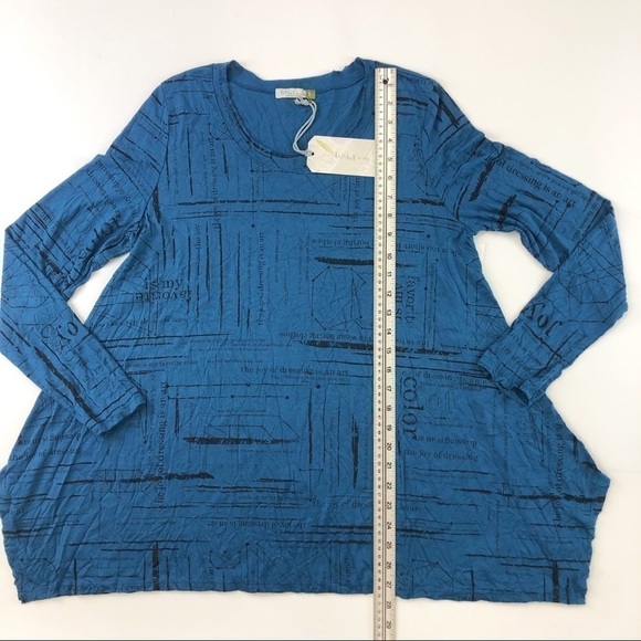 𝅺CHALET & Cici NEW blue tunic top - Picture 5 of 8